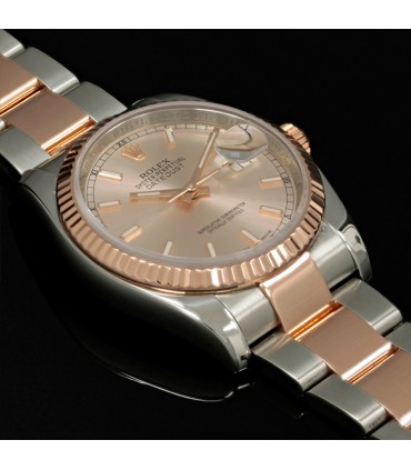 Rolex DateJust stainless steel and gold watch circa 2010