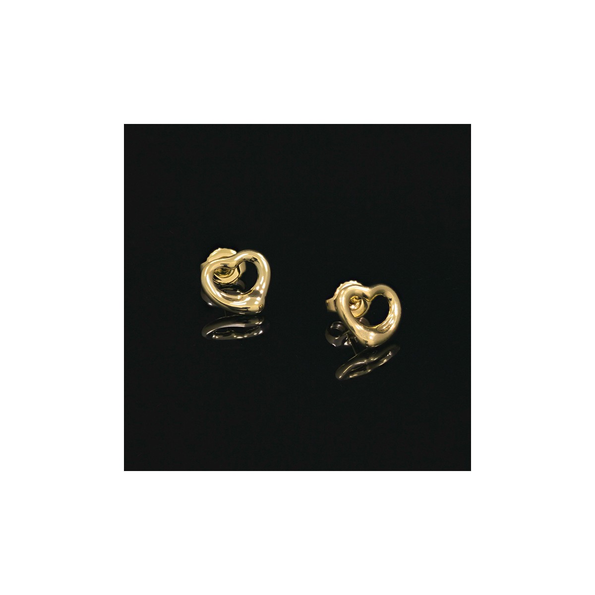 Elsa Peretti 18ct Gold Open Heart Earrings - The Chelsea Bijouterie