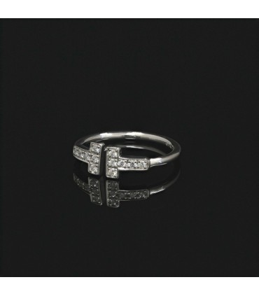 Tiffany & Co. Wire Tiffany T diamonds and gold ring