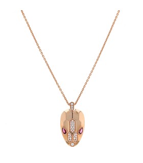 Bulgari Serpenti diamonds, rubelite and gold necklace