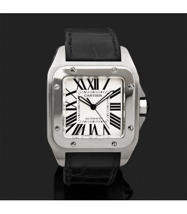 cartier santos 100 stainless steel