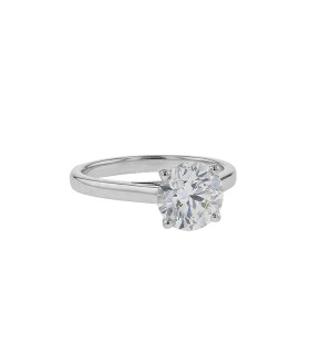 Bague solitaire De Beers - Certificat GIA 2,14 cts H VS1