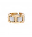 Versace gold and ceramic ring