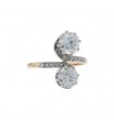 Bague toi & moi or et  diamants - 1,50 ct et 1,20 ct