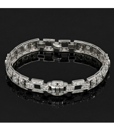 Art Déco diamonds and platinum bracelet