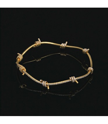 Lorenz Bäumer Fil D’Amour diamonds and 18k gold bracelet
