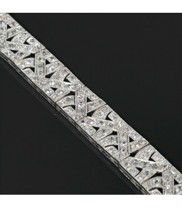 Diamonds and gold bracelet