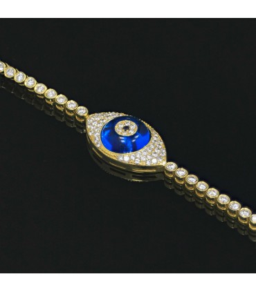 Diamonds and gold bracelet