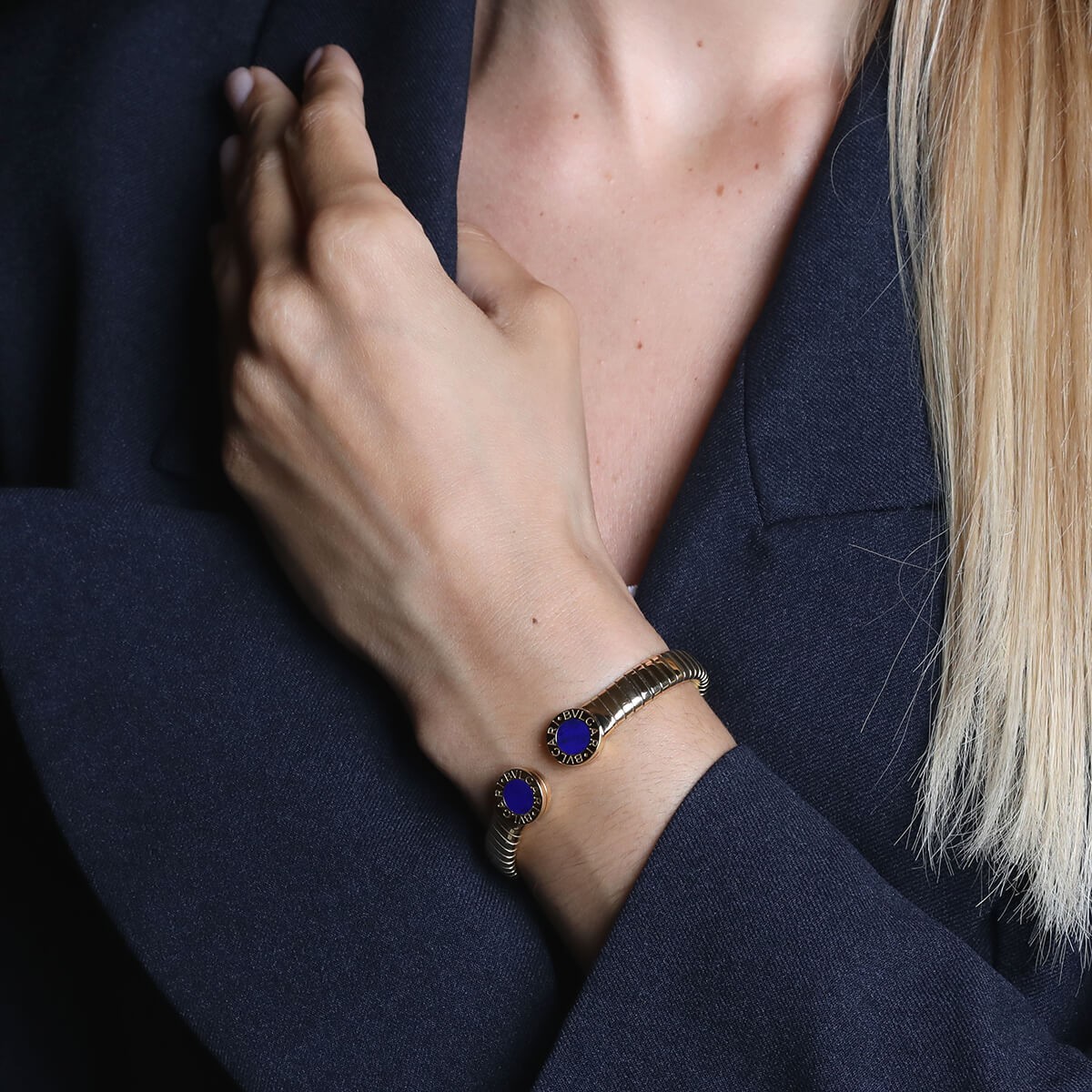 Bulgari Bulgari Bulgari lapis lazuli and gold bracelet
