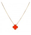 Van Cleef & Arpels Vintage Alhambra cornaline and gold necklace