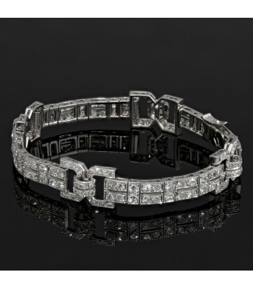 Bracelet Art Déco or et diamants