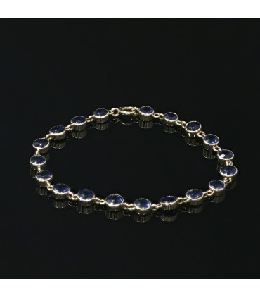 Bracelet or et saphirs