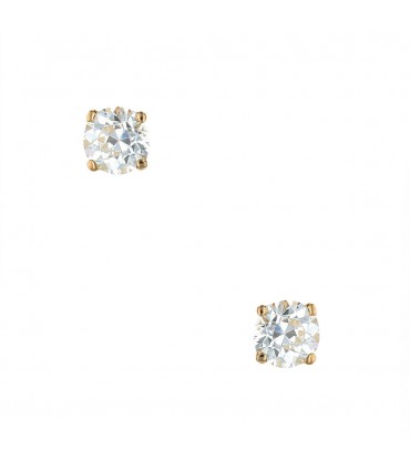 Boucles d’oreilles or et diamants - Diamants 1,41 ct et 1,50 ct
