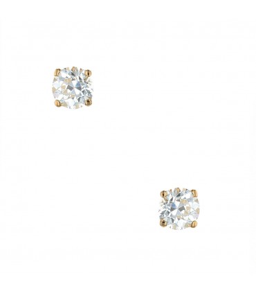 Diamonds and gold earrings