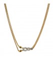 Diamonds, ruby, sapphir and gold necklace