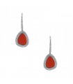 Djula Magic Stones diamonds, coral and gold earrings