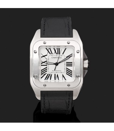 cartier santos 100 stainless steel