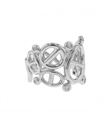 Hermès Chaîne d’Ancre diamonds and gold ring