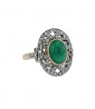 Diamonds, emerald and gold ring