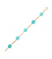 Amazonite and gold bracelet