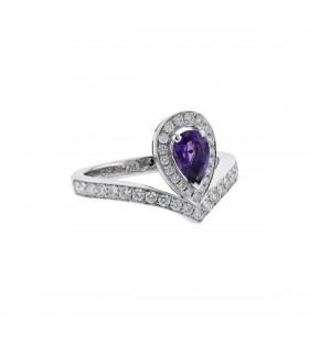 Chaumet Joséphine Aigrette diamonds, amethyst and gold ring