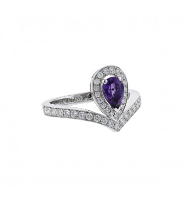 Chaumet Joséphine Aigrette diamonds, amethyst and gold ring