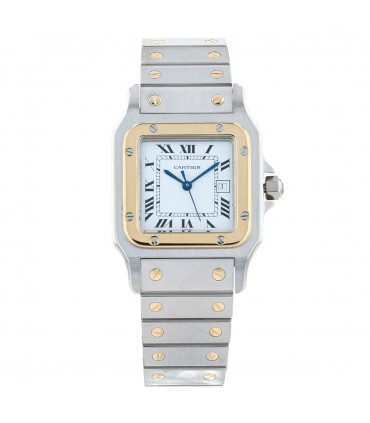 Cartier Santos stainless steel and gold watch