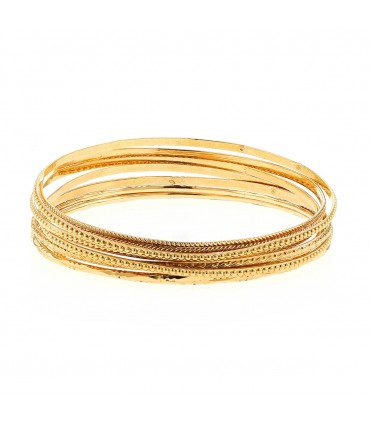 7 gold bracelets