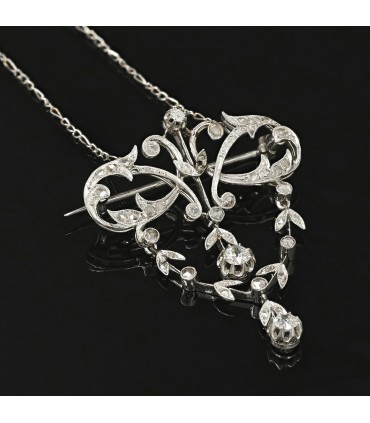 Diamonds and platinum necklace