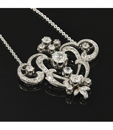 Diamonds, gold and platinum necklace