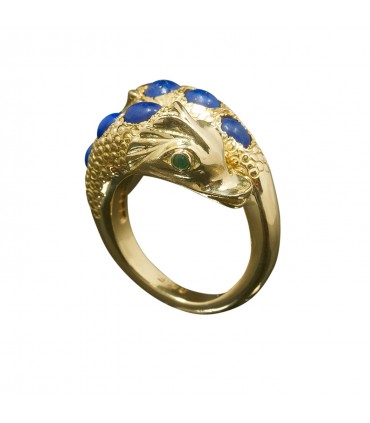 Bague or et lapis lazuli