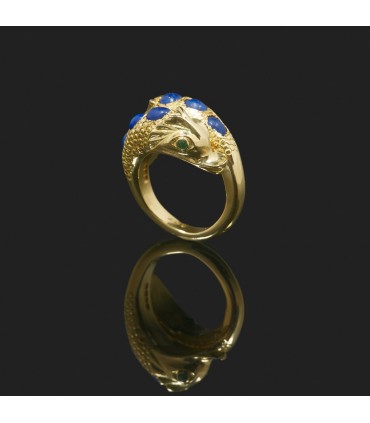 Bague or et lapis lazuli