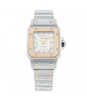 Cartier Santos stainless steel and gold watch