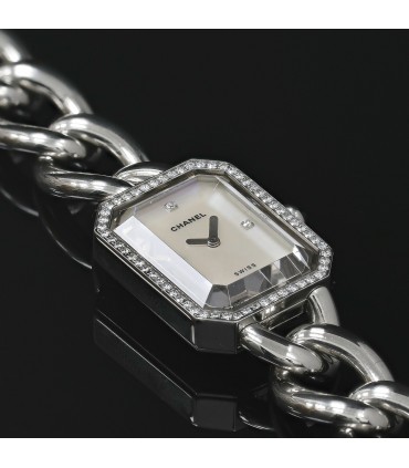 Chanel Première stainless steel and diamonds watch