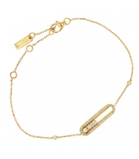 Messika Baby Move Pavé diamonds and gold bracelet