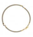 Cartier stainless steel and gold necklace
