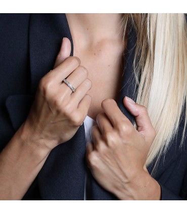 Bague platine et diamants