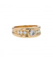 Bague solitaire or et diamants