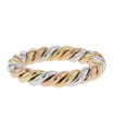 Bracelet jonc torsadé 3 ors