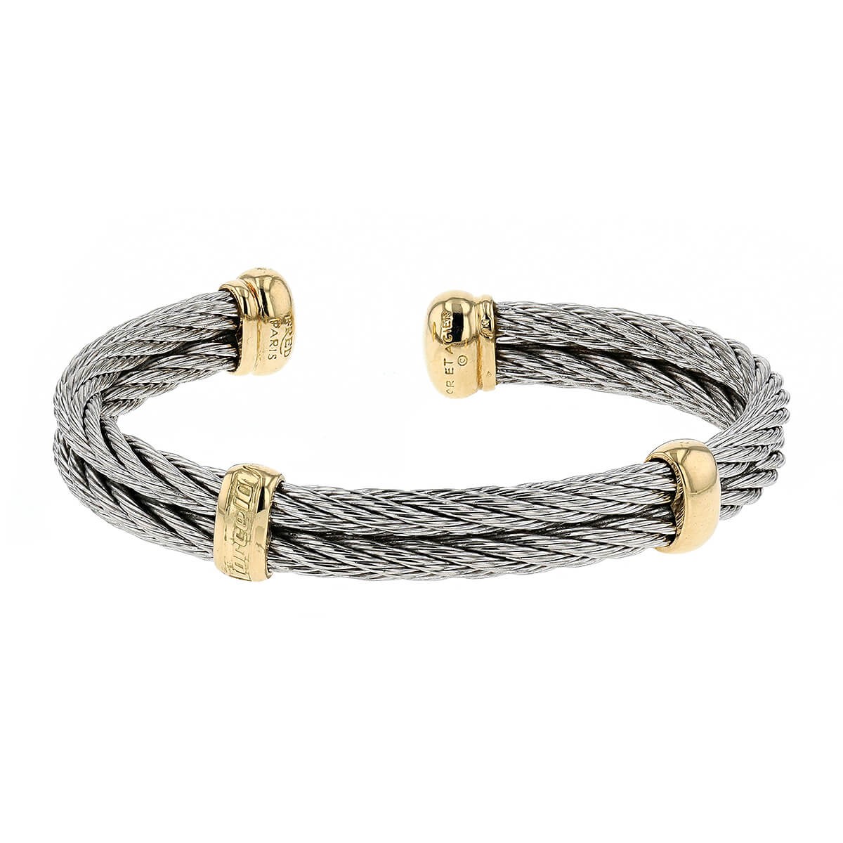 Purchase FRED Force 10 bracelet, small size, rose gold and diamonds