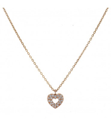 Poiray Coeur Secret diamonds and gold necklace