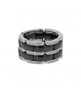 Chanel Ultra diamonds, ceramic and gold ring