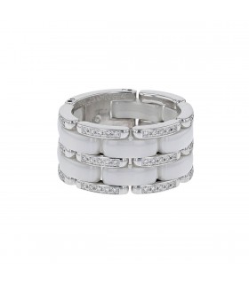 Chanel Ultra diamonds, ceramic and gold ring