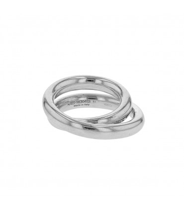 Hermès Vertige silver ring