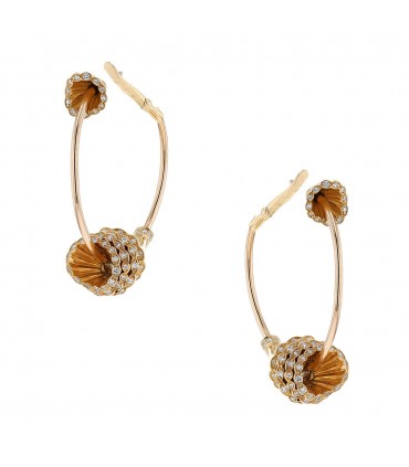 Boucheron Exquises Confidences diamonds and gold earrings