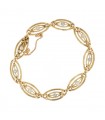 Bracelet or, diamants et perles