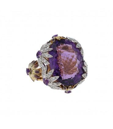 Diamonds and amethyst ring