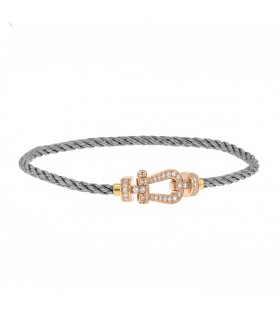 Fred Force 10 diamonds, stainless steel and gold bracelet