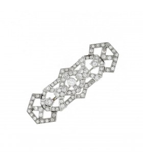 Diamonds and platinum brooch