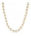 Diamonds, cultured pearls and gold necklace